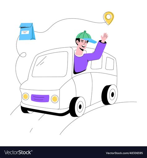 Delivery van Royalty Free Vector Image - VectorStock