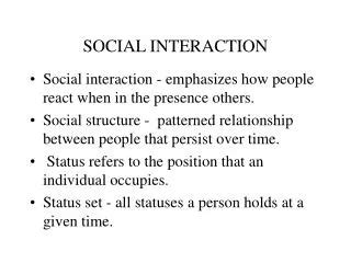 PPT Understanding Social Interaction Chapter 5 PowerPoint