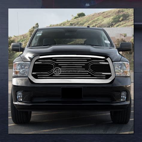 For 2013 2018 Dodge Ram 1500 Chrome Big Horn Style Front Bumper Grill Grille Abs Ebay