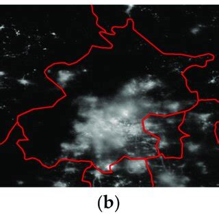 VIIRS DNB images under different conditions: (a) No cloud and moonlight ...