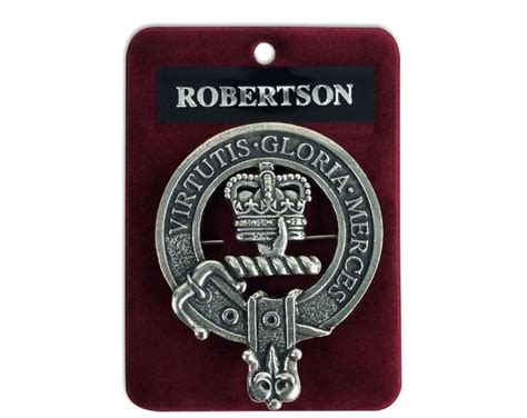 Robertson Cap Badge Pewter Clan Crest Badge Gaelic Themes Cap Badge Or