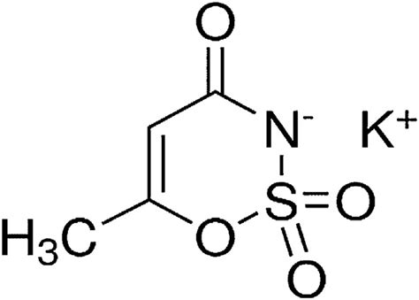 Chemical structure of Acesulfame-K (Scheurer et al., 2012). | Download Scientific Diagram