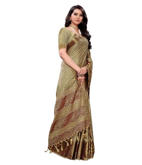 Sherine Beige Silk Blends Saree Buy Sherine Beige Silk Blends Saree