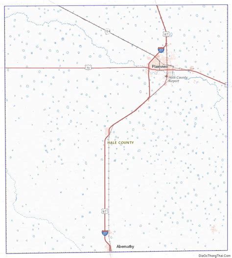 Topographic map of Hale County, Texas | Texas