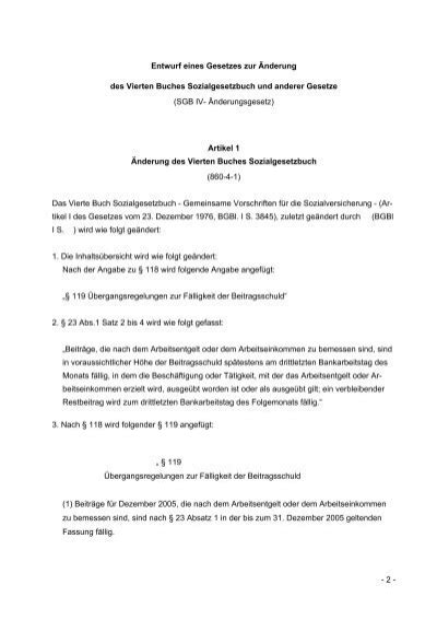 Sgb Iv Nderungsgesetz A