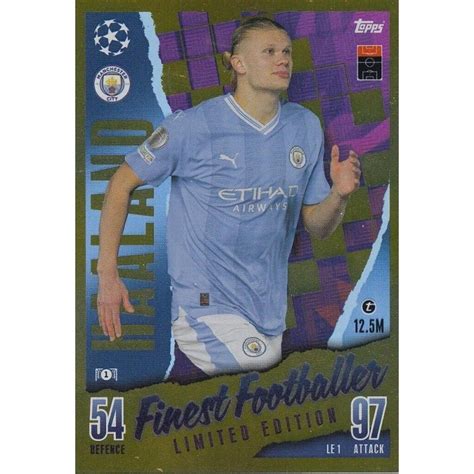 Buy Cards Erling Haaland Manchester City Limited Edition Match Attax