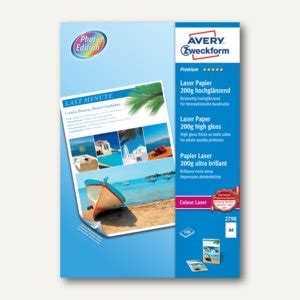 Avery Zweckform Laser Papier Premium Colour Din A