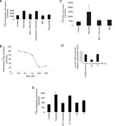 Thrombin Induced Arachidonic Acid Release Is Mediated By Ipla 2 A