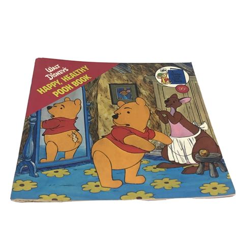 Disney Happy Healthy Pooh Book Vintage 1977 Print Golden Look Winnie