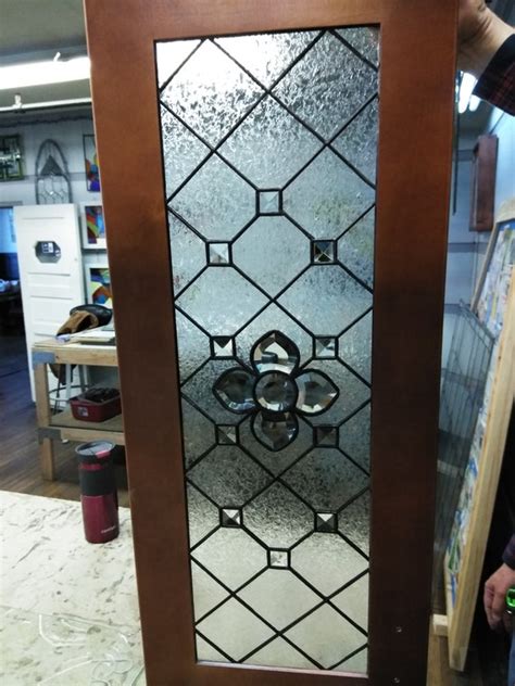 Ci 40 Elegance In Bevels Stained Glass Cabinet Insert Terraza Stained Glass