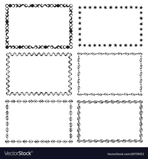 Set of modern frames Royalty Free Vector Image