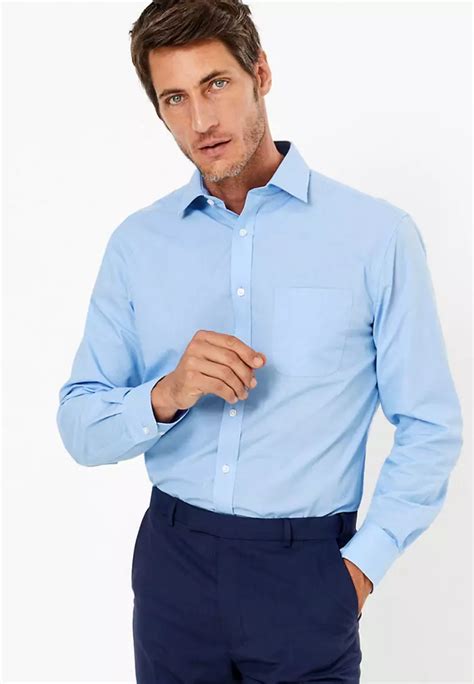 Jual Marks And Spencer 3 Pack Regular Fit Long Sleeve Shirts Original