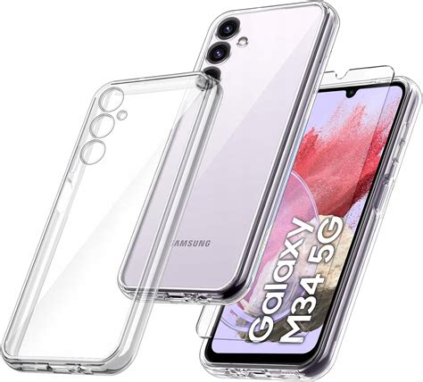 ETUI Do Samsung Galaxy M34 5G WZMACNIANE 360 SILICONE CLEAR CASE