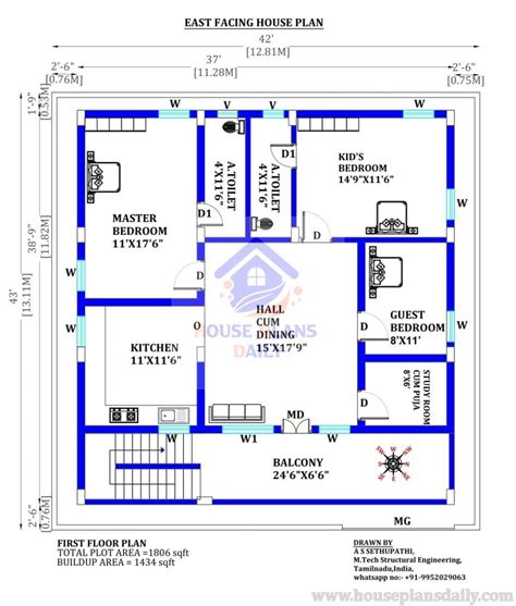 House Plan With Structural Drawing 1800 Sqft House Plan 1800 Sqft