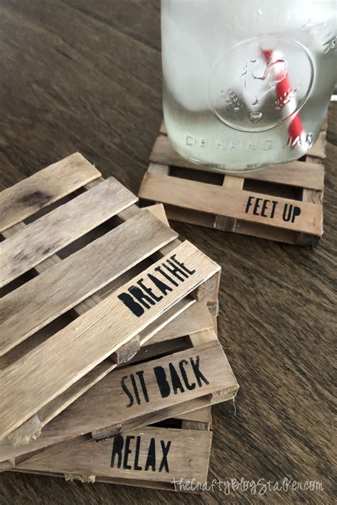 Mini Pallet Coasters Diy And Crafting