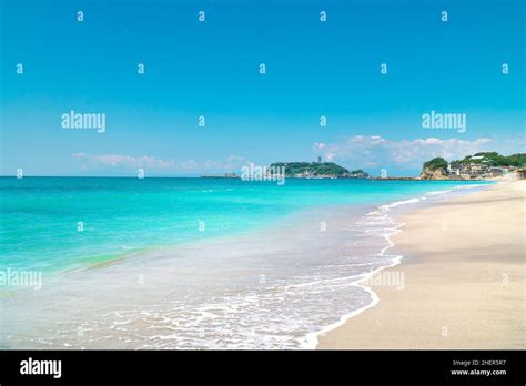 Kanagawa Shonan Beach And Enoshima Island Stock Photo - Alamy