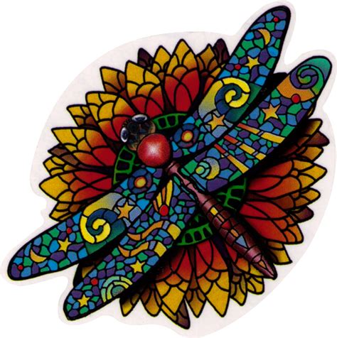 Celestial Dragonfly Window Sticker Decal Peace Resource Project