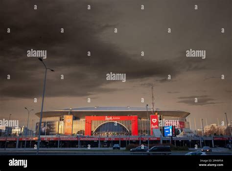 Picture Of The Belgrade Stark Arena At Dusk Seen From Afar The Tark