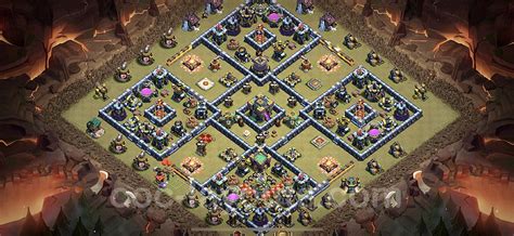 Melhor Layout para Guerra CV14 link Híbrido COC Clash of Clans