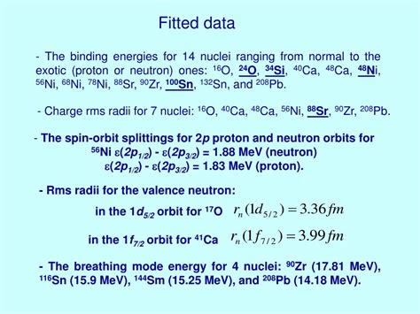 PPT THE NUCLEAR MATTER EQUATION OF STATE AND PROPERTIES OF FINITE