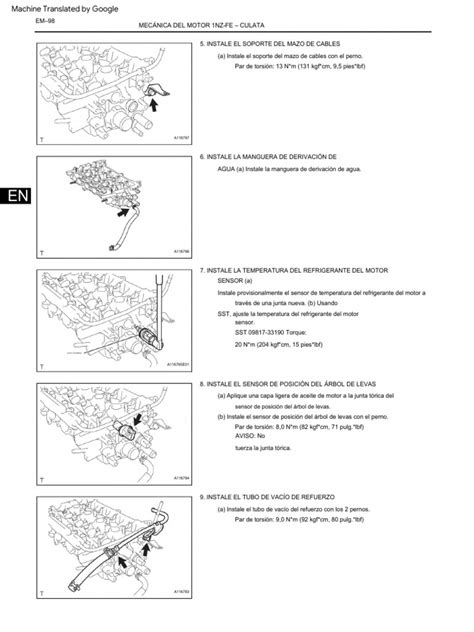 Manual De Mecánica Toyota 1nz Fe 101 200 1 Pdf Tornillo Máquinas Rotativas