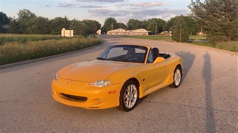 2002 Mazda Miata Se Blazing Yellow Mica 33k Miles Walk Around Video