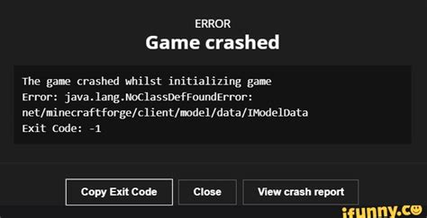 Error Game Crashed The Game Crashed Whilst Initializing Game Error