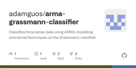 Github Adamguosarma Grassmann Classifier Classifies Time Series Data Using Arma Modelling