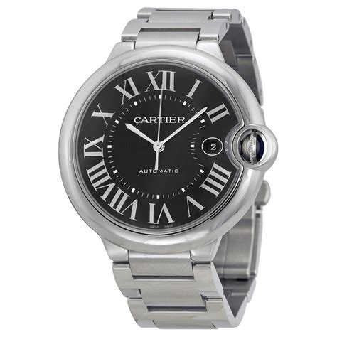 Cartier Ballon Bleu De Cartier Black Dial Stainless Steel Watch