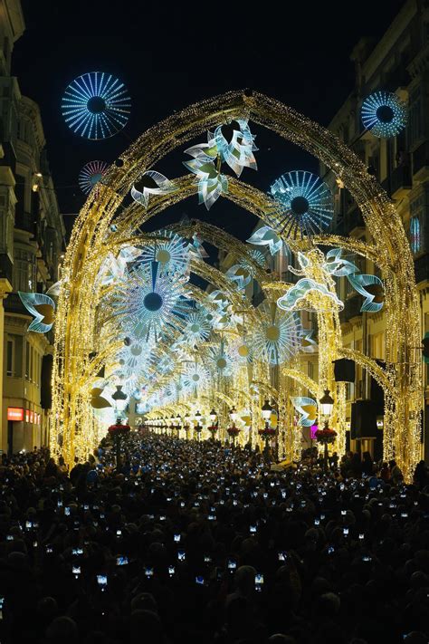 Beautiful christmas lights at Malaga, Spain: : r/europe