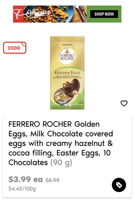 No Frills Ontario Ferrero Rocher Golden Eggs G After Pc