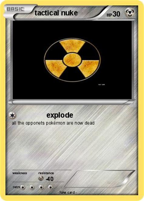 pokemon tactical nuke   explode  pokemon card