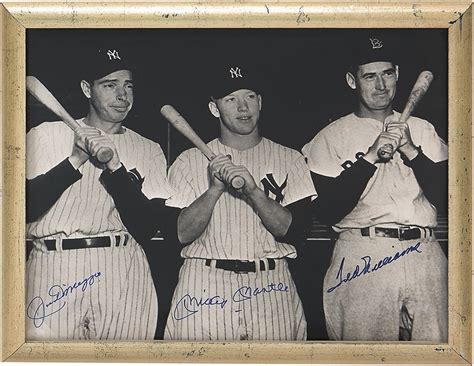 Mickey Mantle Ted Williams Joe Dimaggio Signed X