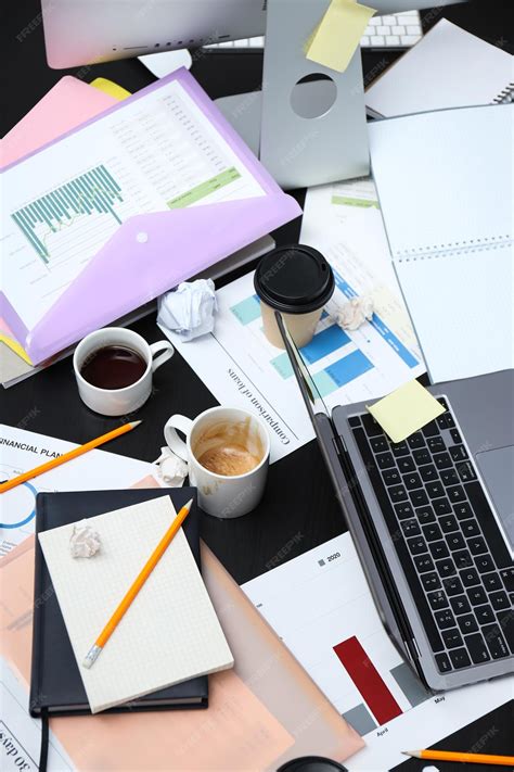 Premium Photo | Messy office workplace, workplace and workspace concept