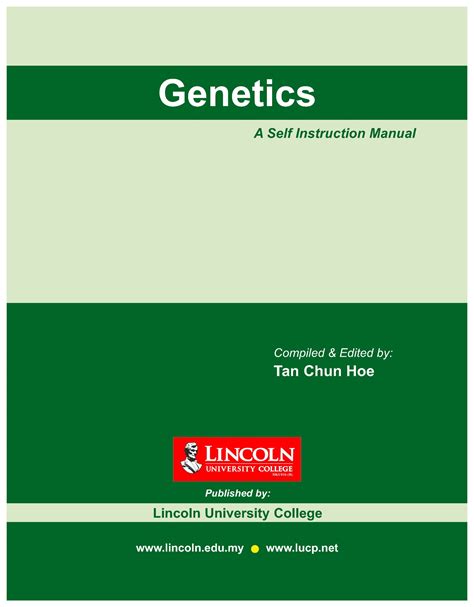 I Genetics Solutions Manual