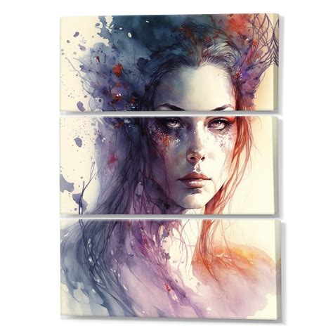 Mercer41 Sensual Femme Fatale Watercolor I Woman Portrait Canvas Wall Art Set Wayfair