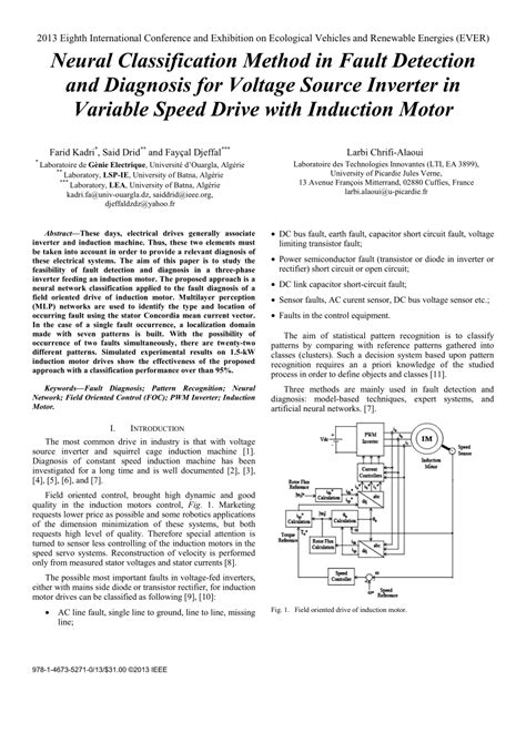 PDF Neural Classification Method In Fault Detection And Diagnosis For