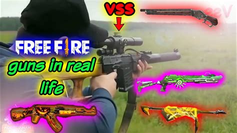 Garena Free Fire Guns In Real Life Groza Mp40 Scar M1887 Ak47 Ump M500 In Real Life