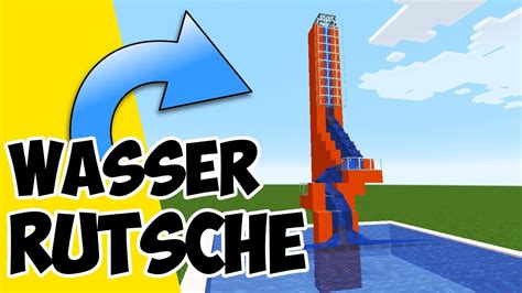 Wie Baut Man Eine Wasserrutsche In Minecraft Super Einfach Und Genial Zu Bauen Youtube