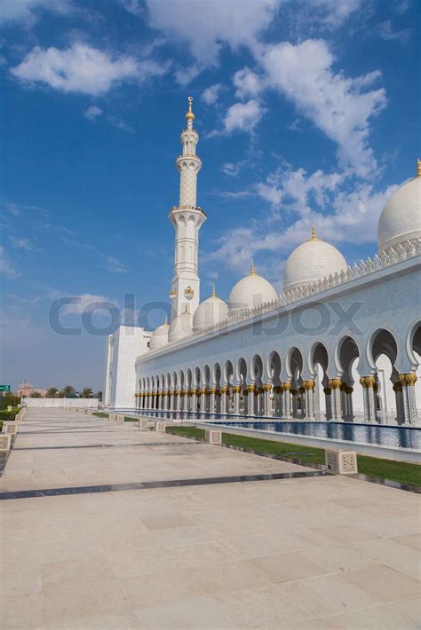 Abu Dhabi Sheikh Zayed Moschee Wei Stock Bild Colourbox