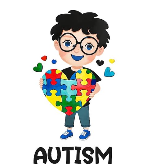 Día mundial de concienciación sobre el autismo de dibujos animados