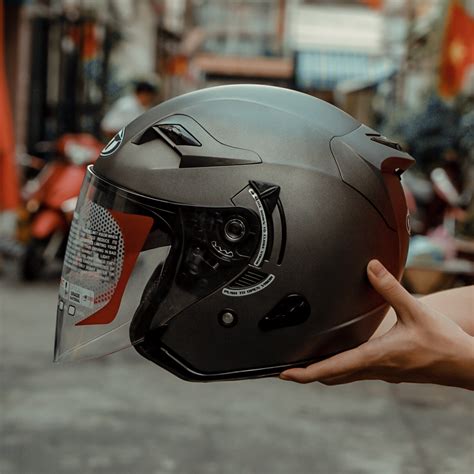 Mũ Bão Hiểm Klt 34 2 Kính Xám Nhám Chính Hãng King Helmet Shopee