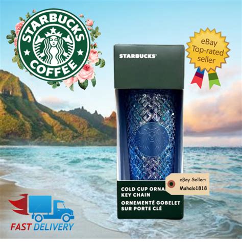 Holiday Collection Starbucks Azure Blue Jeweled Ornament Keychain EBay