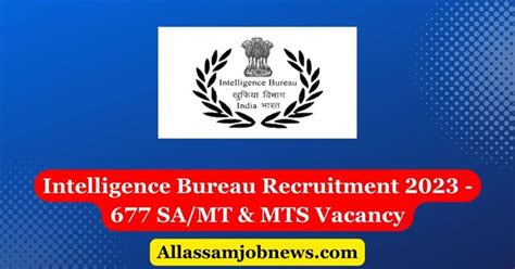 Intelligence Bureau Recruitment Sa Mt Mts Vacancy