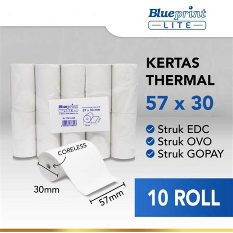 Jual Blueprint Kertas Thermal Struk Edc X Mm Roll