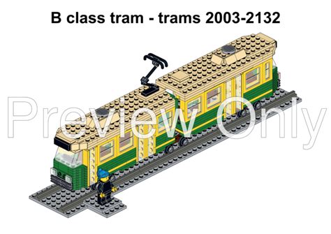 Lego Moc B Class Tram Melbourne By Kayleeamelia Rebrickable Build