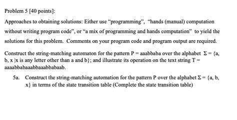 Solved Problem Points Approaches To Obtaining Chegg