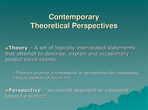 PPT Contemporary Theoretical Perspectives PowerPoint Presentation