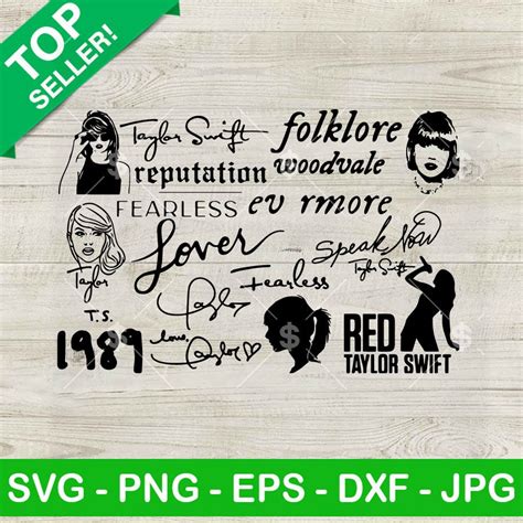 Taylor Swift Folklore Album Tracklist SVG, Taylor Swift Song SVG ...