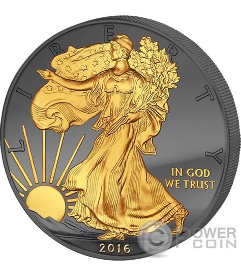 GOLDEN ENIGMA Walking Liberty Black Ruthenium 1 Oz Silber Münze 1